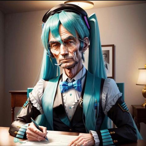 Male Miku, Cursed Miku, Miku Hatsune Vocaloid, Miku Chan, Vocaloid Funny, Losing Faith In Humanity, Miku Hatsune, Goofy Pictures, Silly Images