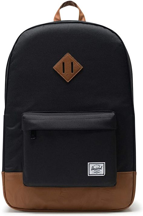 Herschel Heritage Backpack, Black/Saddle Brown, Classic 21.5L #herschel #herschelheritage #backpack #backtoschool #school #amazon #amazondeals #amazonfinds Herschel Rucksack, Herschel Bag, Popular Backpacks, Herschel Backpack, Quilted Wallet, Key Clip, Heritage Backpack, Quality Handbags, Herschel Supply Co