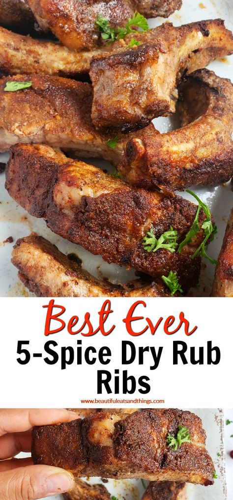 Dry Rub Seasoning For Ribs, Five Spice Ribs, Chinese 5 Spice Pork Ribs, Spare Ribs Dry Rub Recipe, Asian Dry Rub For Chicken, Dry Rub For Pork Ribs Oven, Spare Rib Rub Recipes, Dry Rub Beef Ribs, Dry Rub Ribs In Oven