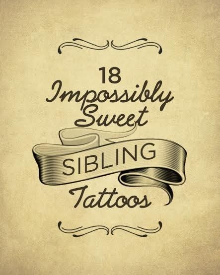 18 Impossibly Sweet Sibling Tattoos Siblings Tattoo For 3, Sister Symbols, Unique Sister Tattoos, Brother Sister Tattoo, Sisters Tattoo, Brother Tattoos, Henna Designs For Men, Matching Sister Tattoos, Modern Henna