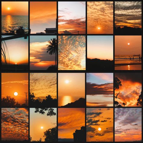 Sunset mood board. Visually aesthetic Sky And Hand, Sunset Mood Board, Mood Board Fashion Inspiration, Hand Photo, The Sun And Moon, Healthy Drink, Inspiring Photos, Mood Board Inspiration, Yellow Aesthetic