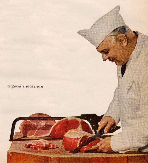 Retro Food Ads, Butcher Design, Carnicerias Ideas, Vintage Grocery, Vintage Housewife, Happy Housewife, Retro Food, Retro Housewife, 타이포그래피 포스터 디자인