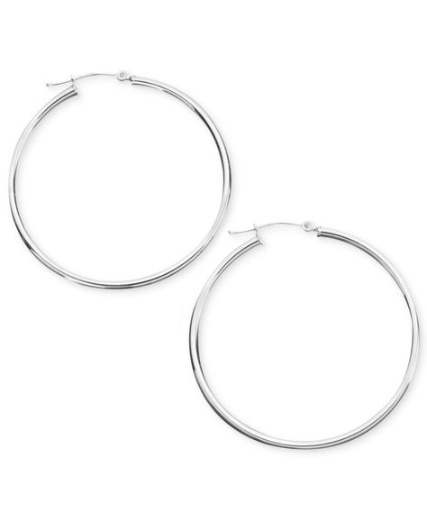 14k White Gold Hoop Earrings Hoop Earrings Aesthetic, Accessories Png, White Gold Hoop Earrings, White Gold Hoops, Earrings Aesthetic, Stunning Jewellery, Online Earrings, Jewelry Inspo, Dream Jewelry