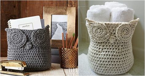 owl basket Crochet Owl Basket, Owl Basket, Owl Crochet Patterns, Spring Basket, Crocodile Stitch, Crochet Owl, Crochet Tips, Your Crochet, Doily Patterns