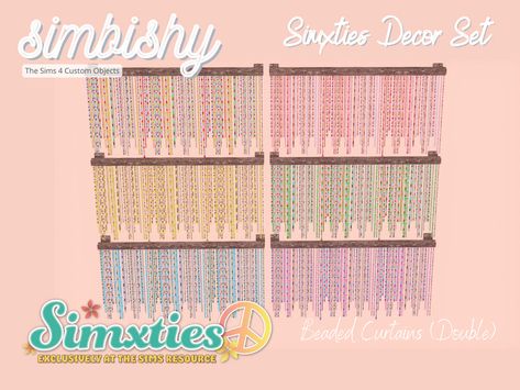 Curtains Double, Beaded Curtains, Curtains Blinds, Sims 4 Cc, The Sims Resource, Sims Resource, The Sims, Sims 4, Blinds