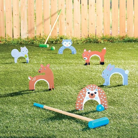 Fall Festival Games, Croquet Set, Giraffe Stuffed Animal, Backyard Toys, Fox Games, Garden Games, Woodland Critters, Yard Games, Platypus