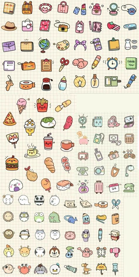 Mini Drawings Aesthetic, Things To Draw When Bored, Draw When Bored, Cute Small Drawings, Cute Easy Doodles, Easy Doodles, Things To Draw, Bullet Journal Diy, Scrapbook Stickers Printable