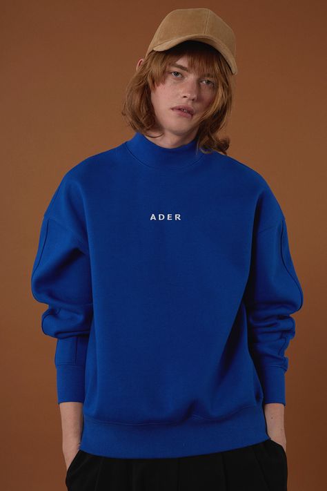 [unisex] Basic ADER sweatshirts Sweatshirt Merch Ideas, Sweatshirt Design Ideas, Printed Hoodies Sweatshirts, Trendy Hoodies, Shirt Design Inspiration, Blue Sweatshirt, Tee Shirt Designs, Clothing Line, Hoodies Design