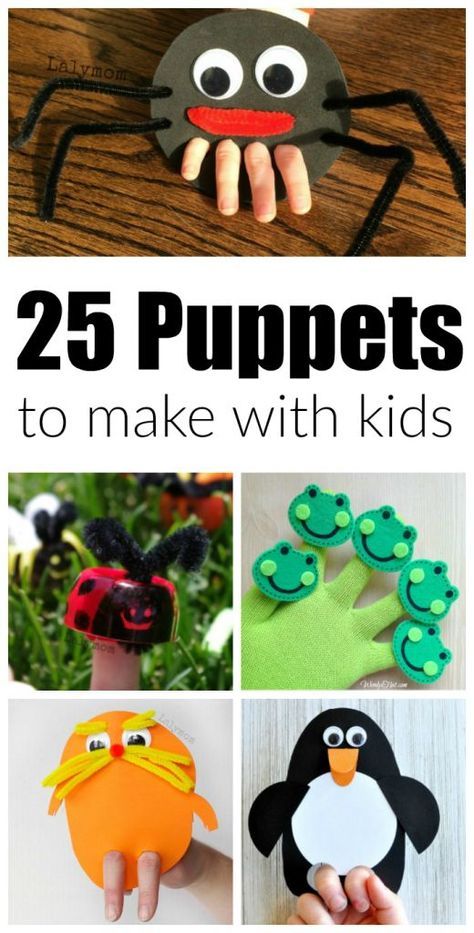 25 Adorable DIY Hand Puppets to Make with Kids! Perfect craft for story time, themed units, rainy day fun or as a pack & play for babysitters. LalyMom Puppets To Make, Puppet Tutorial, Puppets For Kids, Puppets Diy, Silly Puppets, Rainy Day Fun, Puppet Crafts, Puppet Making, Crafts For Boys