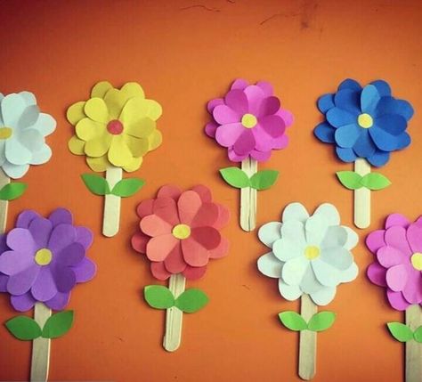 Rolled Paper Flowers, Alphabet Crafts, Spring Crafts For Kids, Tissue Paper Flowers, Easter Crafts For Kids, Themed Crafts, Childrens Crafts, Mothers Day Crafts, Business For Kids