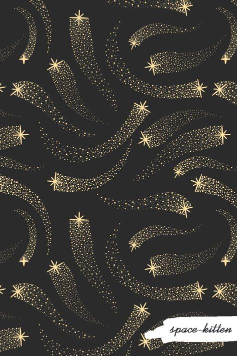 Magical stars seamless pattern. Celestial Fabric Pattern, Light Pattern Design, Constellation Pattern Design, Stars Seamless Pattern, Christmas Star Graphic Design, Star Pattern Illustration, Space Cute Art, Space Pattern Design, Art Deco Stars