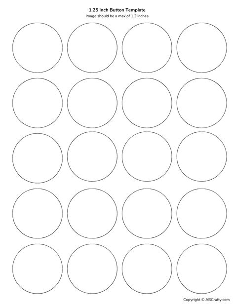 Button Template in 4 Sizes - Free Download - AB Crafty Printable Buttons Template, 58mm Pin Template, Button Maker Template, Button Pin Template, Pin Templates Free, Pin Maker Template, Badge Ideas Design, Button Templates Free Printable, Button Pins Printable