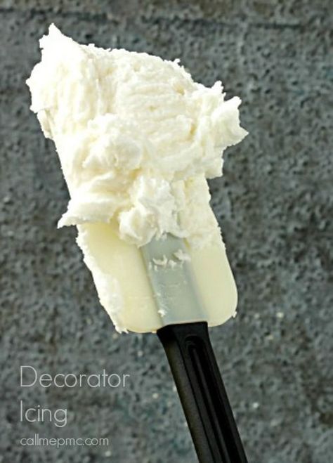 Decorator Icing Frosting 1 Icing Made With Shortening, Frosting Made With Crisco Shortening, Wedding Cake Icing Recipe Crisco, Decorator Icing Cake, Shortening Icing Recipe, Crisco Icing Recipe, Frosting With Crisco Shortening, Icing With Shortening, Stiff Icing For Decorating