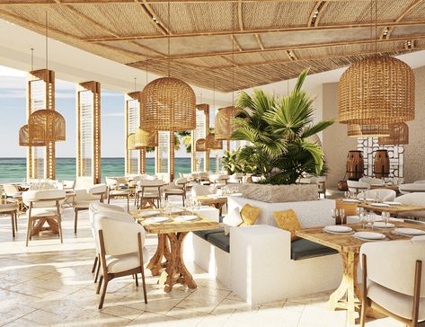 BEACH RESTAURANT (6) | Images :: Behance Beach Restaurant Decor Ideas, Modern Beach Restaurant Design, Seaside Restaurant Design, Beach Front Restaurant, Beach Club Interior, Beach Restaurant Design Outdoor Seating, Resort Restaurant Design, Beach Bar Design Ideas, Coastal Restaurant