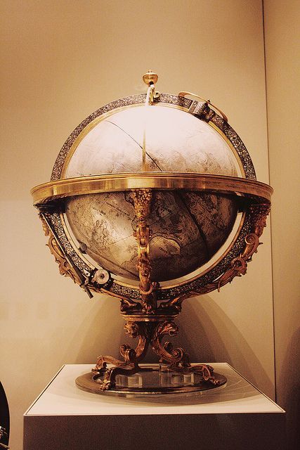 Photo of a globe taken at the British Museum on September 19, 2010, London, England, GB. Antique Globe, Globe Vintage, Armillary Sphere, Globe Art, World Globes, Map Globe, World Globe, Old Maps, Antique Maps