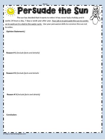 Persuasive Writing Worksheet, Paragraph Writing Activities, Persuasive Writing Activities, Persuasive Text, Art Of Persuasion, Persuasive Essay, Homeschool Writing, 4th Grade Writing, Elementary Writing