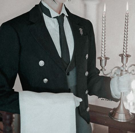 Royal Servant Aesthetic Male, Fancy Butler Outfit, Servant Aesthetic Male, Royal Servant Outfit Male, Victorian Butler Uniform, Butler Outfit Men, Fantasy Butler, Butler Uniform, Butler Clothes