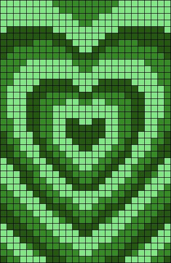 Alpha pattern #51217 variation #154662 | BraceletBook Simple Crochet Alpha Pattern, Green Alpha Pattern, Mural Art Design, Drawing Ideas List, Easy Pixel Art, Pixel Drawing, Graph Crochet, Pixel Art Templates, Pix Art