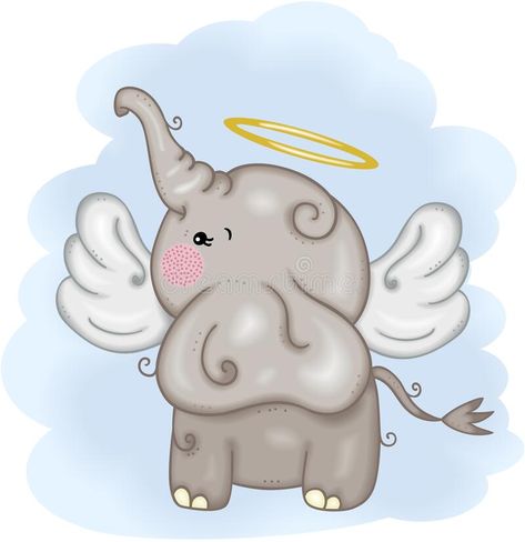 Elephant With Wings, Wings Flying, Flying Elephant, Cute Angel, Angel Wings Tattoo, Elephant Drawing, Baby Loss, Wings Tattoo, Infant Loss