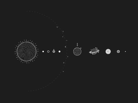 Solar System 2 by Grzegorz Kemona on Dribbble Solar System Gif, Solar System Animation, Solar System Diagram, Solar Images, Solar System Wallpaper, Earth Craft, Systems Art, Cladding Design, Flame Art