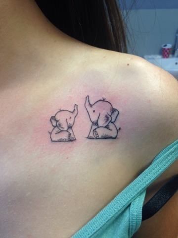 Mom tattoo / baby boys / babies tattoo / elephant / elephants tattoo / small tattoo for moms / my perfect tattoo / small elephant tattoo / small tattoo / perfect tatt for moms Elephants Tattoo, Dedication Tattoos, Small Elephant Tattoo, Mom Baby Tattoo, Baby Elephant Tattoo, Tattoo Elephant, Tattoo Baby, Cousin Tattoos, 42 Tattoo