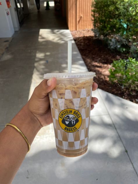 Caramel Cream Cold Brew, Einstein Bros Bagels, Einstein Bagels, Cream Cold Brew, Caramel Cream, Caramel Creams, Coffee Dates, Coffee Date, Bagels