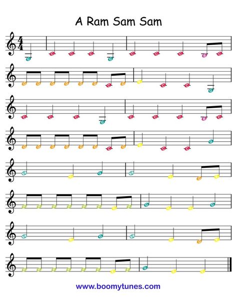 Free PDF Downloadable Sheet Music with Boomwhackers® Colors. Play-along with Boomwhackers®, Deskbells, Handbells, Xylophone, Glockenspiel and more… Boomwhackers Songs, A Ram Sam Sam, Piano Music For Kids, Boomwhacker Music, Sheet Music With Letters, Music Education Activities, Keyboard Sheet Music, Piano Lessons For Kids, Music Activities For Kids