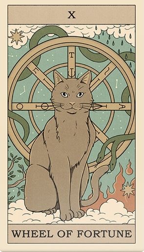 Tarot Cards Art Illustration, Wheel Of Fortune Tarot, The World Tarot, Consciousness Art, Witchy Wallpaper, Black Cat Art, Tarot Cards Art, Tarot Art, Wheel Of Fortune