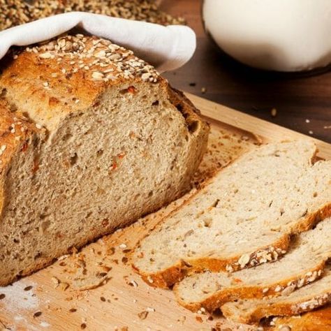 Ancient Grains Bread Recipe Ancient Grain Bread Recipe, Grain Bread Recipe, Eggnog Bread Recipe, Ancient Grains Salad, Ancient Grains Bread, Ancient Grains Recipes, Grain Bread, Pan Integral, Healthy Bread