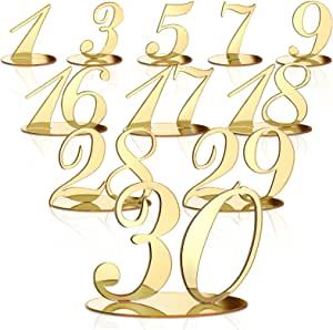 Mirror Table Numbers, Gold Wedding Table Numbers, Restaurant Table Numbers, Table Numbers Gold, Catering Decor, Table Numbers For Wedding, Gold Table Numbers Wedding, Table Number Stands, Elegant Mirror