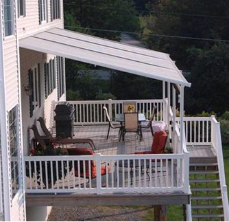 pinnacle one deck Residential Awnings, Deck Awnings, Deck Shade, Asma Kat, Outdoor Awnings, Patio Canopy, Patio Shade, Backyard Pergola, Deck With Pergola