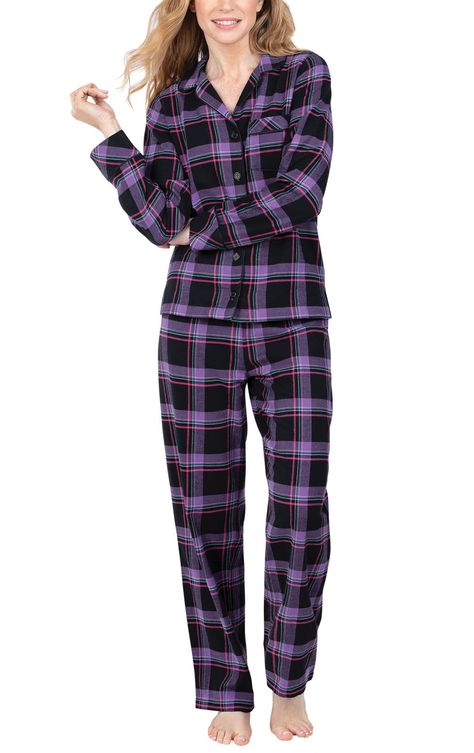 PRICES MAY VARY. 100% Cotton Drawstring closure Machine Wash Roomy Fit - Our PJs are designed to be relaxed & generously oversized. You may find they run large. We recommend if you are between sizes, you size down one size smaller. See size chart below. Yarn-Dyed Plaid - Our plaid flannel is like no other! PajamaGram's stunning, designed by sleepwear experts Women’s pajama set is made from tightly woven, double-brushed flannel to create our signature soft feel; You can see the quality in the ric Christmas Pajamas Plaid, Flannel Pajamas Women, Pajamas Plaid, Womens Flannel Pajamas, Boyfriend Top, Womens Pajama, Matching Pajama, Pajamas For Women, Flannel Pajama Sets