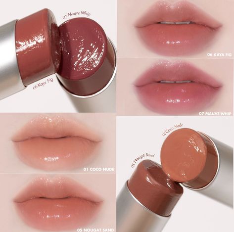 K Beauty Lipstick, Light Pink Korean Makeup, Best Korean Lip Balm, Red Bean Lips, Rom&nd Lip Balm, Korean Lipstick Shades, Rom&nd Makeup, Rom Nd Lip, Rom&nd Lip Tint