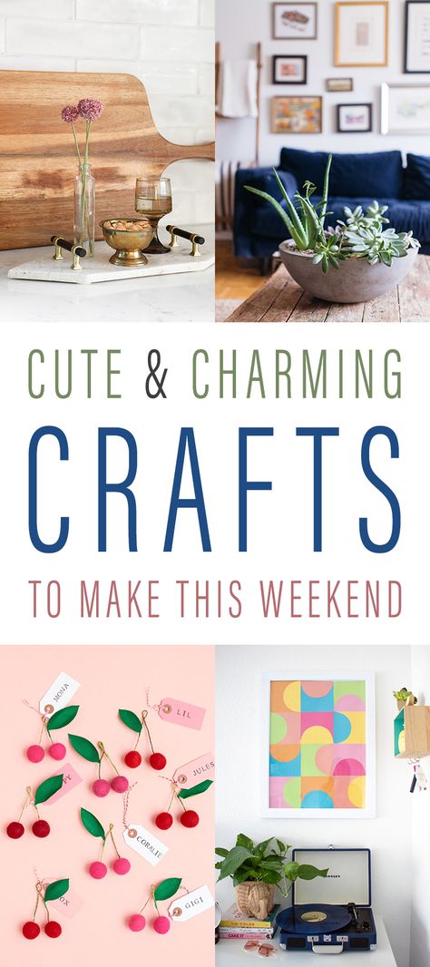 Cute and Charming Crafts To Make This Weekend #Crafts  #CraftDIY #DIYCrafts #DIYCraft #FlowerCrafts #HomeDecorCrafts #DIYTray #CraftsToMakeThisWeekend #CraftingProjects #CraftProjects #ValentineCrafts #DIYTasselEarrings #DIYEarrings #DIYWreath #DIYValentineWreath #DIYHeartWreath #DIYWallArt #DIYArt #DIYModernArt #DIYPaintByNumber Weekend Crafts For Adults, Diy Ideas Creative, Craft Trends, Craft Hobbies, Girls Night Crafts, Welcome Flowers, Group Crafts, Budget Decor, Weekend Crafts