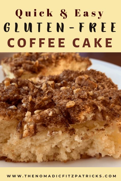 Cake With Chocolate Chips, Gluten Free Coffee Cake, Gluten Free Coffee, Dessert Sans Gluten, Patisserie Sans Gluten, Sour Cream Coffee Cake, Gluten Free Chocolate Chip, Morning Snack, Coffee Cake Recipes