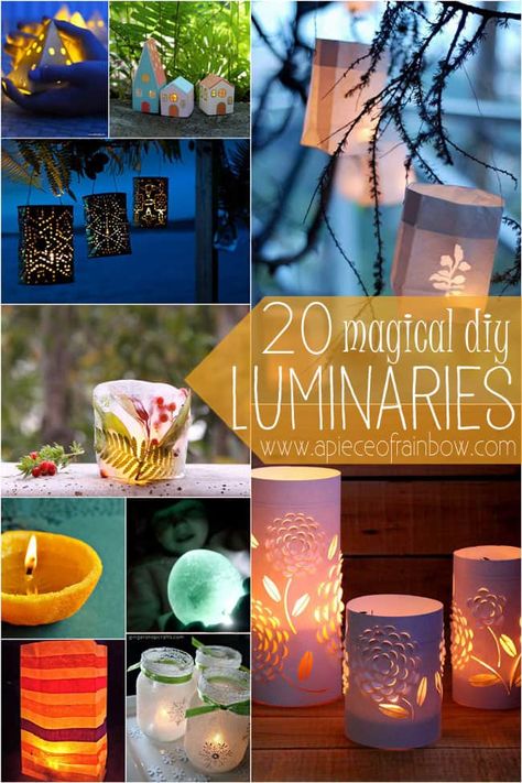 Diy Luminaries, Luminaries Diy, Make Paper Lanterns, ขวดโหล Mason Jar, Luminary Diy, Lights Hanging, Paper House, Cones Crafts, Diy Lanterns