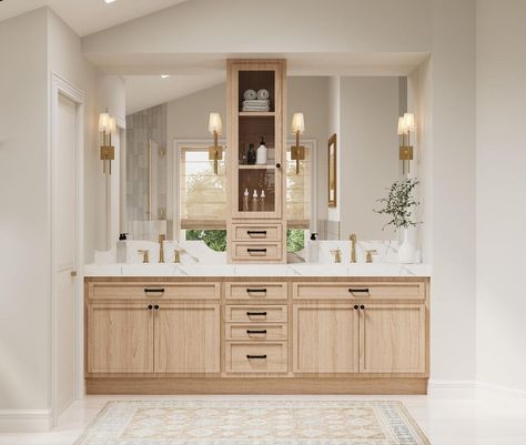 Meeting with a contractor for our Orange County primary bathroom renovation and realized I never shared the vanity options we presented to… | Instagram Bathroom Upper Cabinets, Vanity 6, Boy Bath, Cabinet Fronts, Primary Bathroom, Double Vanity Bathroom, Master Bed, Bath Ideas, Upper Cabinets