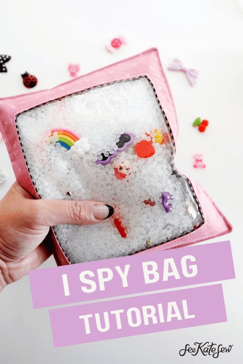 Sew an I Spy Bag Baby Sensory Bags, Diy Sensory Toys, Diy Toddler Toys, Spy Bag, Diy Fidget Toys, Sensory Bag, I Spy Diy, Sensory Bags, I Spy Quilt