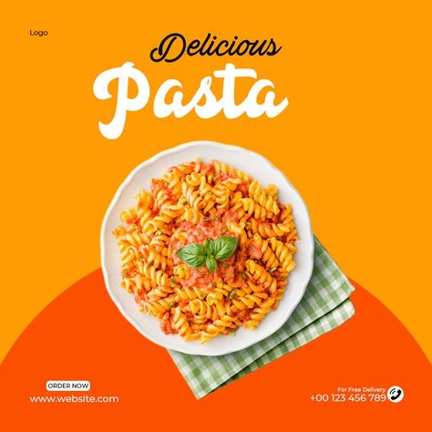 Pasta Social Media, Rice Pasta, Recipe Template, Social Media Post Design, Restaurant Recipes, Post Design, Social Media Template, Chana Masala, Food Design