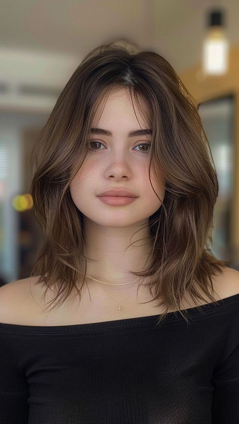 25 Trendy Layered Hairstyles for a Fashion-forward Edge Short Haircut On Thick Hair, Short Soft Layered Haircuts, Midlength Haircuts Curtain Bangs, Trendy Haircuts For Short Hair Round Face, Shoulder Haircut For Round Faces, Round Face Layered Hair, Best Short Haircuts For Square Faces, Mid Hair For Round Face, Square Face Shoulder Length Hair