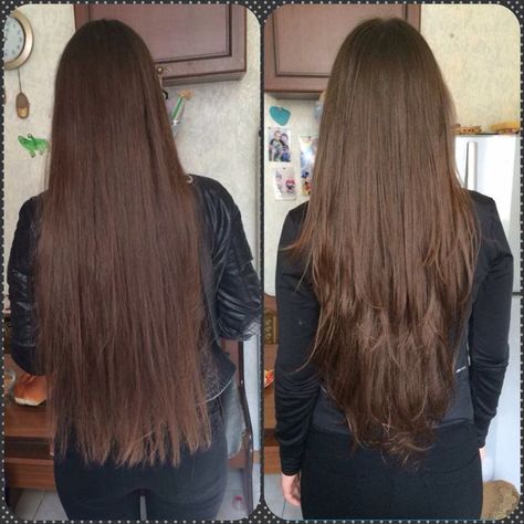 Long Hair Cut Ideas For Girl, Degrade Haircut Long, Long Hair Layers Before And After, Hair Layers Before And After, Layers Vs No Layers Hair Long, Straight Hair W Layers, Long Hair Before And After Layers, Long Haircut Middle Part, Long Hair Before And After