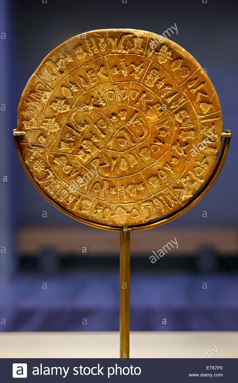 The world famous and enigmatic Phaistos disc in the Archaeological Museum of Heraklion, Crete, Greece. #Greece #Greek #Crete #Cretan #Mediterranean #sea #island #islands #Ancient #antiquity #antiquities #archeology #archaeological #museum #Heraklion #disc #discs #disk #disks #Festos #Phaistos #Phaestos #Phaestus #Phaistus #Faistos #Minoan #civilization #civilizations #exhibit #exhibits #famous #mysterious #language #iscription #travel #destinations #sights #sightseeing #attractions #culture Heraklion Crete Greece, Phaistos Disc, Minoan Civilization, Heraklion, Greatest Mysteries, Crete Greece, Sea Island, Magic Words, Archaeological Site