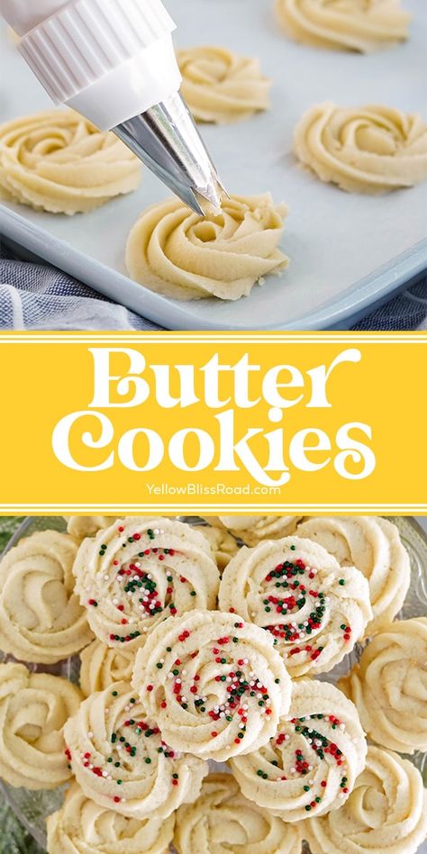 Irish Wedding Cookies, Worlds Best Butter Cookies, Homemade Bakery Recipes, Walmart Cookie Recipe, Christmas Treats Cookies, Whipped Butter Cookies, Christmas Butter Cookies Recipe, Almond Cookies Christmas, Holiday Sweets Christmas