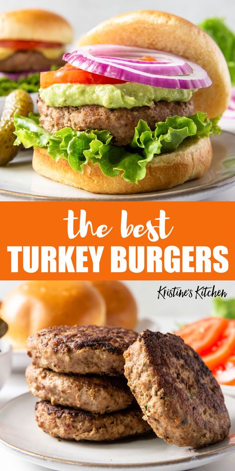 Oven Turkey Burgers, Baked Turkey Burgers, Best Turkey Burger, Turkey Burger Recipes Healthy, Homemade Turkey Burgers, Burgers On The Stove, Ground Turkey Burgers, Best Turkey Burgers, Turkey Burger Recipe