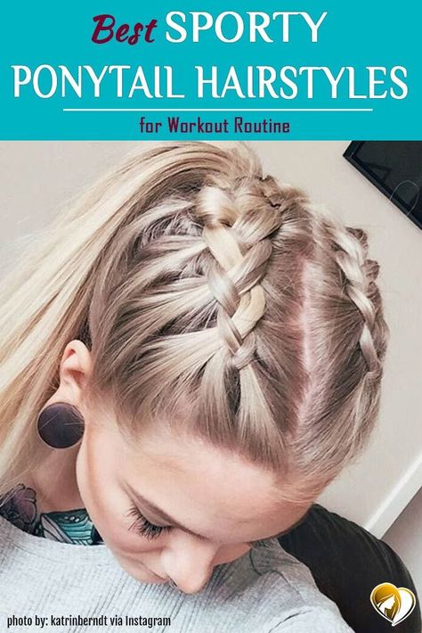 Softball Hair Braids, Sporty Ponytail, Softball Hair Bows, Running Hairstyles, French Braid Ponytail, Hairstyle Braids, Softball Hairstyles, Braid Inspiration, Sport Hair