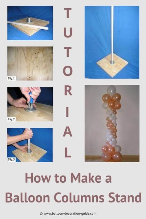 For air filled balloon columns you need a sturdy base. In a few easy steps you can make that balloon stand yourself. Simply follow our short tutorial. Diy Base For Balloon Arch, Stand For Balloon Arch, Diy Balloon Pillar Stand, How To Make Balloon Arch Stand, Making Balloon Columns, Ballon Collums Diy, Diy Column Stand, Diy Ballon Column Stand, Balloon Stands Columns Diy