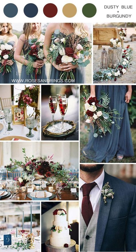 Burgundy Wedding Colors, Wedding Color Palettes, Wedding Color Ideas, Wedding Color Combos, Blue And Burgundy, Winter Wedding Colors, Spring Wedding Colors, Wedding Color Inspiration, Wedding Colors Blue