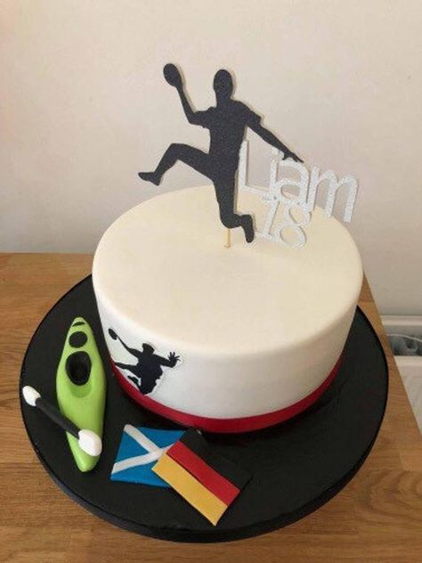 Handball Cake Ideas, Handball Cake, Diamond Anniversary Cake, Basketball Cake Topper, 9th Birthday Cake, 30th Birthday Cake Topper, Handball Players, Basketball Cake, 30 Birthday Cake