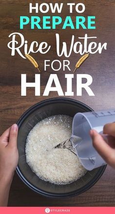 Rice Water For Hair, Water Hair Growth, Healthy Natural Hair Growth, Natural Hair Diy, Hair Growth Secrets, Hair Growing Tips, Hair Remedies For Growth, Rice Water, Regrow Hair