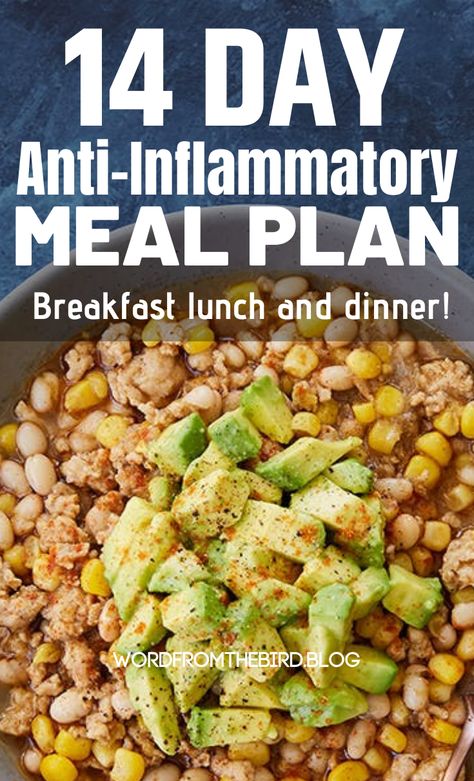 2 Week Meal Plan, Inflammation Diet Recipes, 1200 Calorie Diet Meal Plans, Eat Natural, Inflammation Foods, Detox Meal Plan, Anti Inflammation Recipes, Inflammation Diet, Inflammatory Foods